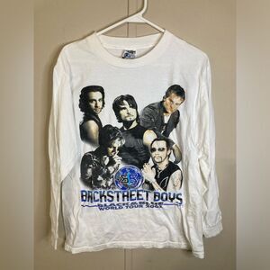VTG Backstreet Boys 2001 Black & Blue World Tour Long Sleeve Shirt